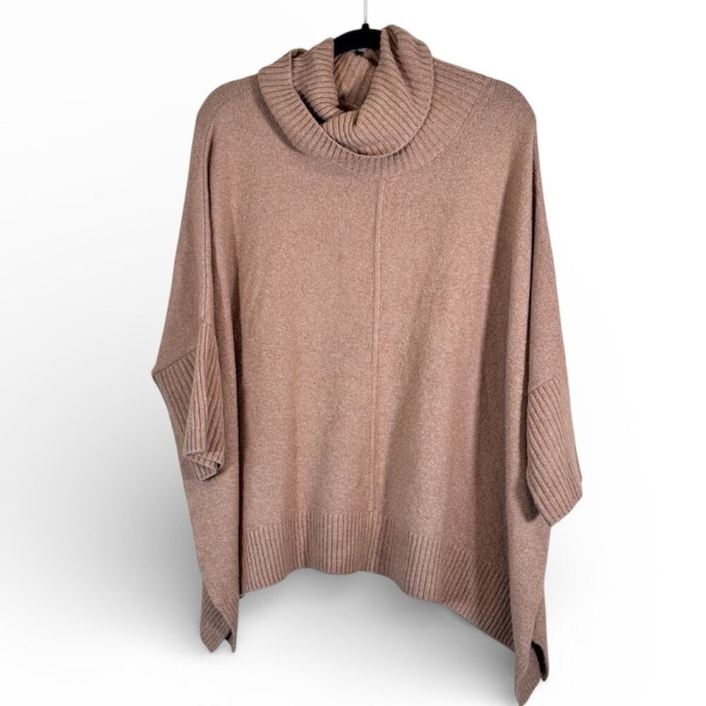 Loft Tan Chunky Knit Sweater Womens L Oversized Slouchy Boho Casual Cozycore